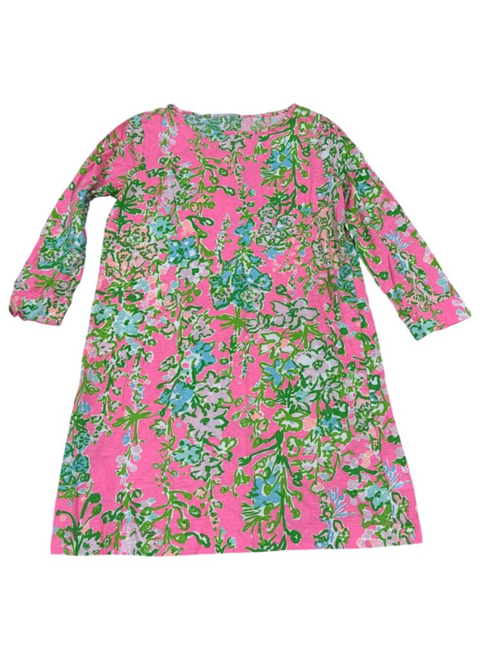 Lilly Pulitzer Girls Large 10-12 Long-Sleeve Pink Shift Dress